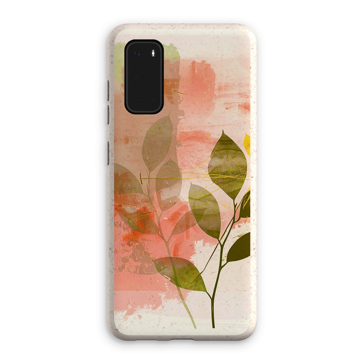 Peach Golden Leafy Escape 06 Eco Phone Case Eclectic Art - D'Sare