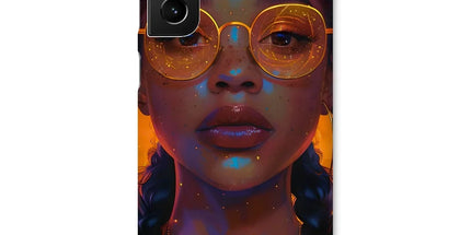 Solar Flare Radiant Soul Beautiful Black Girl Snap Phone Case by Prodigi