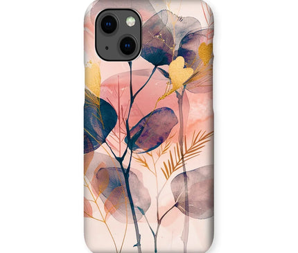 Peachy Blue Golden Flora Escape  Snap Phone Case - D'Sare
