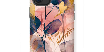 Peachy Golden Flora Escape Tough Phone Case by Prodigi