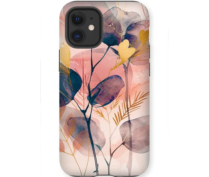 Peachy Blue Golden Flora Escape  Tough Phone Case - D'Sare
