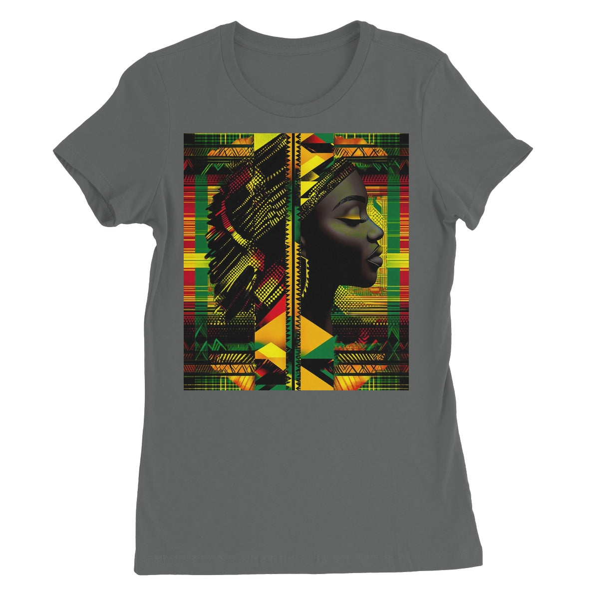 Abstract Red and Green Black Queen Fusion Women's Favourite T-Shirt