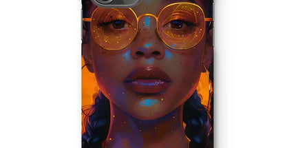 Solar Flare Radiant Soul Beautiful Black Girl Snap Phone Case by Prodigi