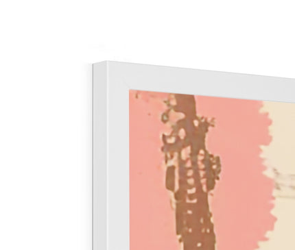 Echos of Duality Golden Pink Reflection Framed Print