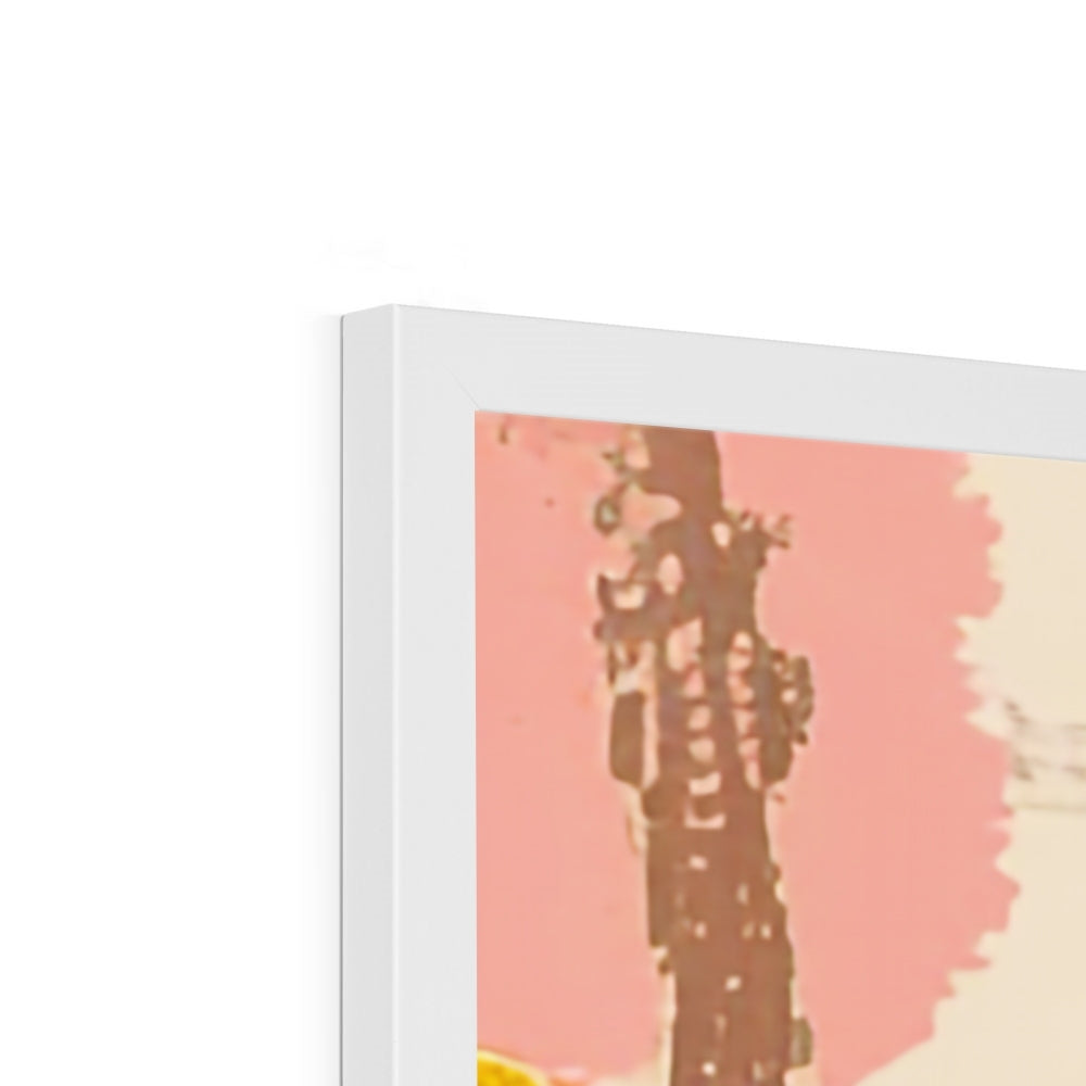 Echos of Duality Golden Pink Reflection Framed Print