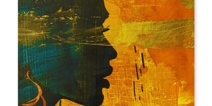 Golden Afrocentric Silhouette Placemat by Prodigi