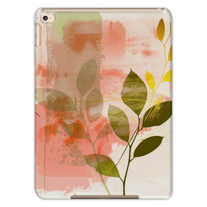 Peach Golden Leafy Escape Tablet Cases