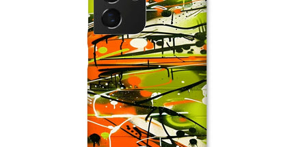 Neon Splatter Symphony: Urban Graffiti Art Snap Phone Case by Prodigi