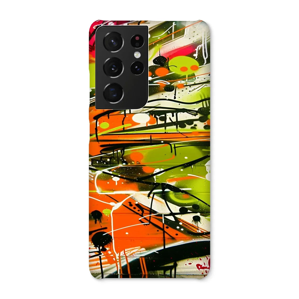 Neon Splatter Symphony: Urban Graffiti Art Snap Phone Case - D'Sare