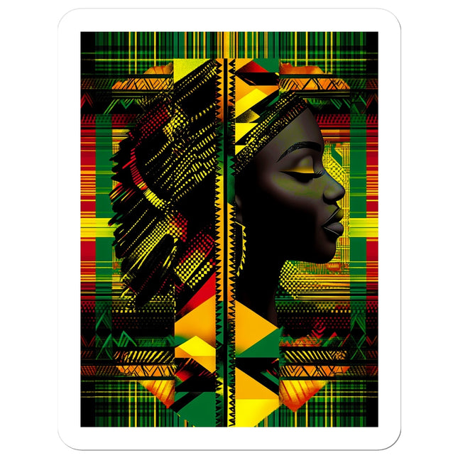 Abstract Red and Green Black Queen Fusion Sticker
