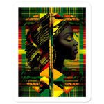 Abstract Red and Green Black Queen Fusion Sticker