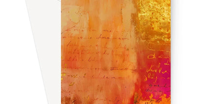 Warm Amber Seranade Greeting Card Eclectic Art by Prodigi