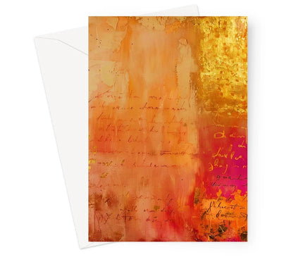 Warm Amber Seranade Greeting Card Eclectic Art - D'Sare