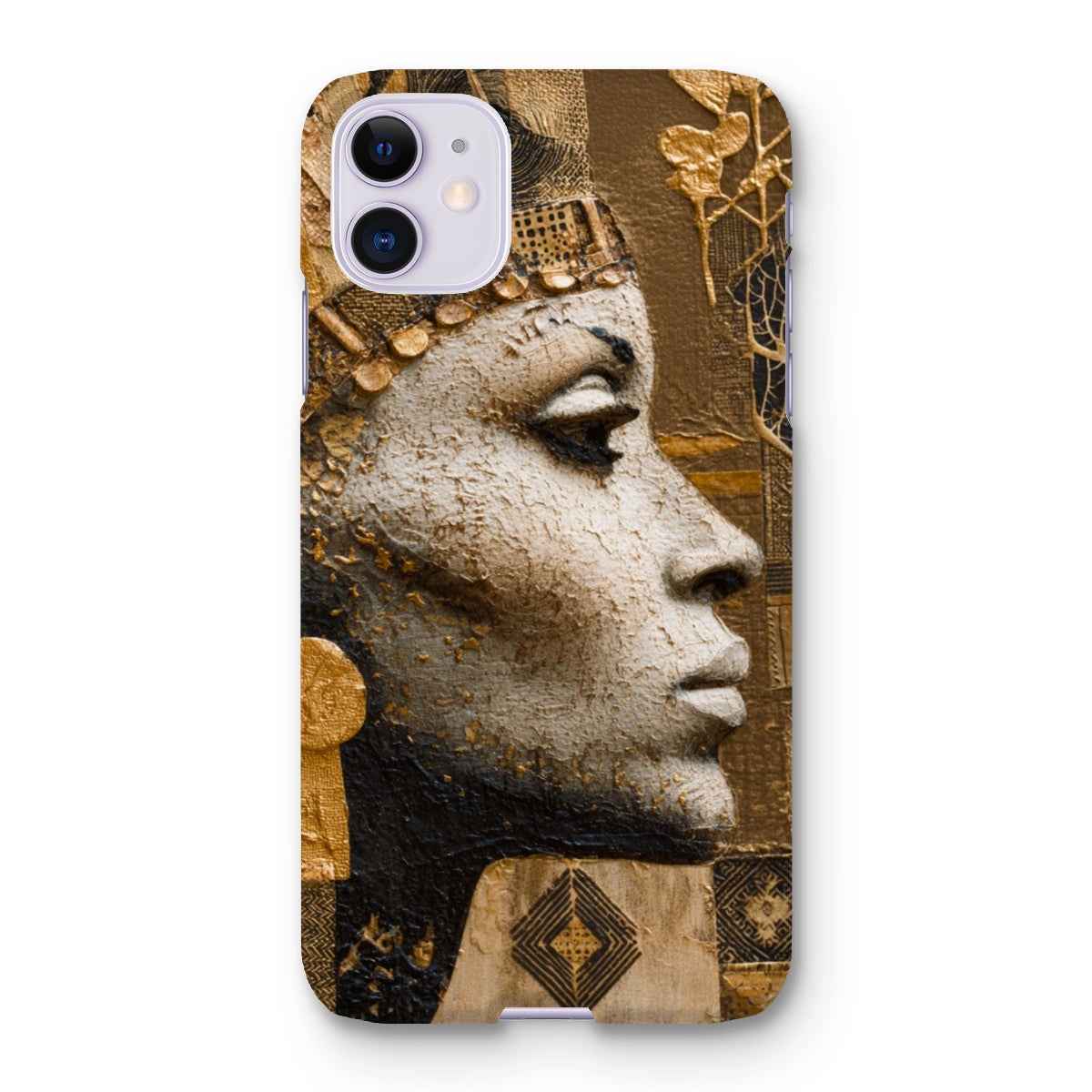 Afrocentric Golden Empress Snap On Phone Case Slim Fit Shatterproof