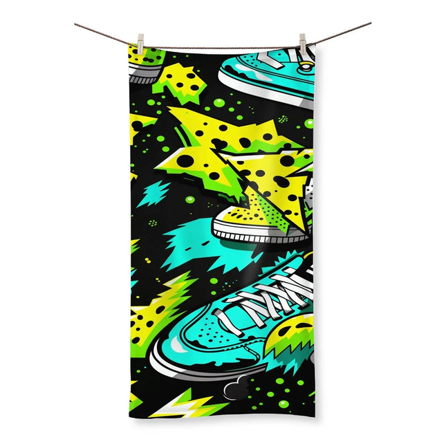 Electric Kicks Art: Urban Pop Art Explosion, Graffiti  Towel - D'Sare