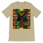 African Print Red Green Yellow Twin Energy  Unisex Short Sleeve T-Shirt - D'Sare