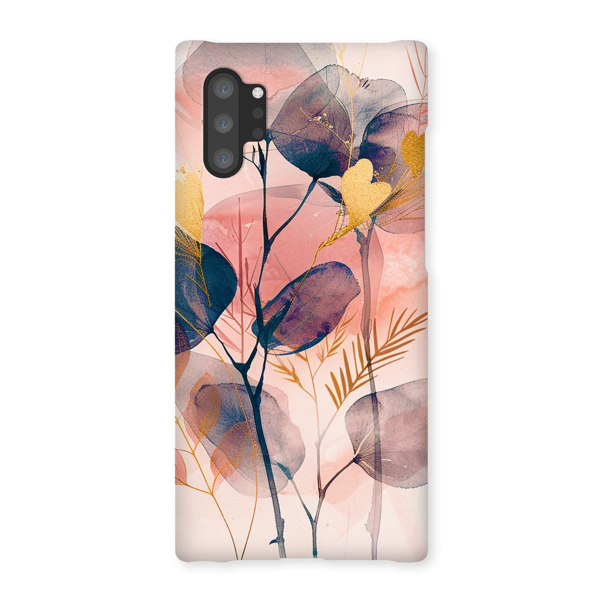 Peachy Blue Golden Flora Escape  Snap Phone Case - D'Sare