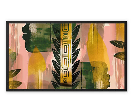 Echos of Duality Golden Pink Reflection Framed Canvas