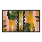 Echos of Duality Golden Pink Reflection Framed Canvas