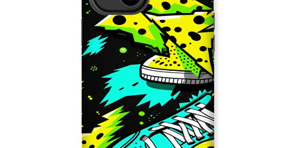 Electric Kicks Art: Urban Pop Art Sneaker Explosion, Graffiti Tough Phone Case by Prodigi