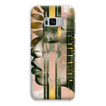 Echoes of Life: Afrocentric Meditation Peach and Gold Abstract Art Eclectic  Snap Phone Case