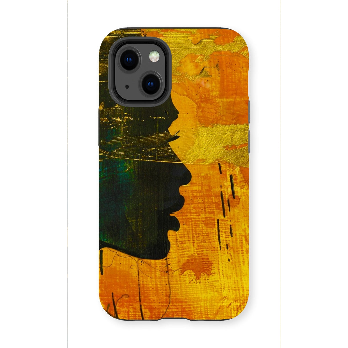 Golden Afrocentric Silhouette Tough Phone Case - D'Sare