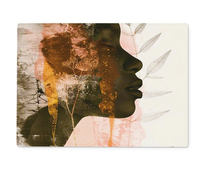 Golden Silence Serene Echoes 06 Glass Chopping Board - D'Sare