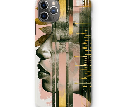 Peach and Gold Abstract Snap Phone Case