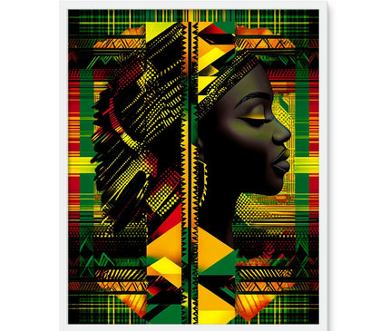 Red and Green Black Queen Fusion Framed Photo Tile