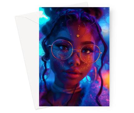 Black Girl Magic Stardust Cosmic Vibe| Black Woman Magic  Greeting Card - D'Sare