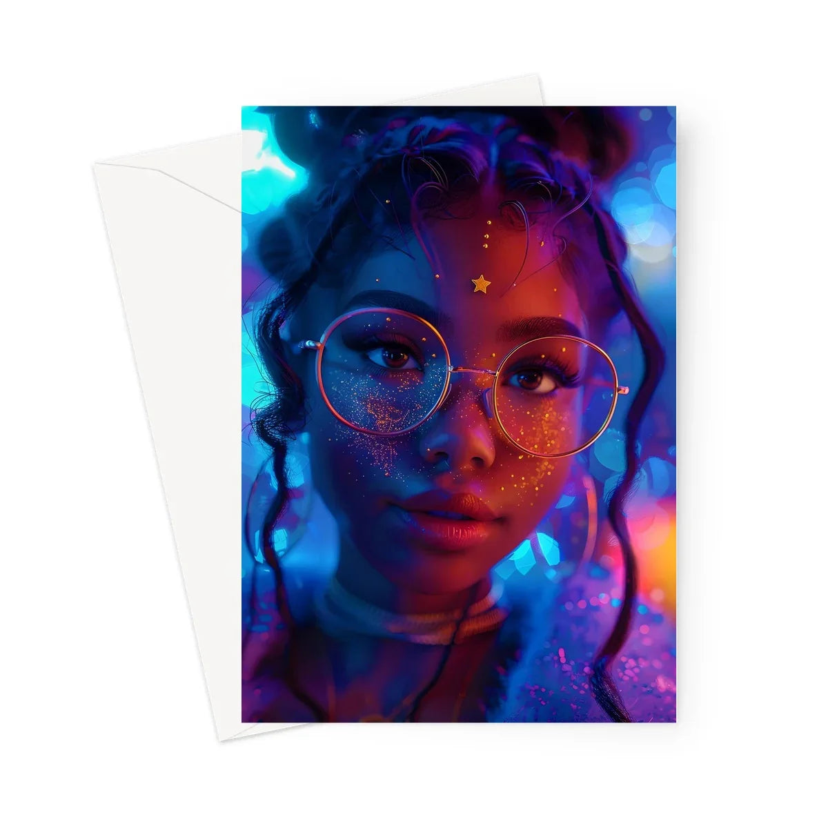 Black Girl Magic Stardust Cosmic Vibe| Black Woman Magic  Greeting Card - D'Sare