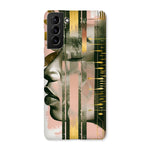 Echoes of Life: Afrocentric Meditation Peach and Gold Abstract Art Eclectic  Snap Phone Case