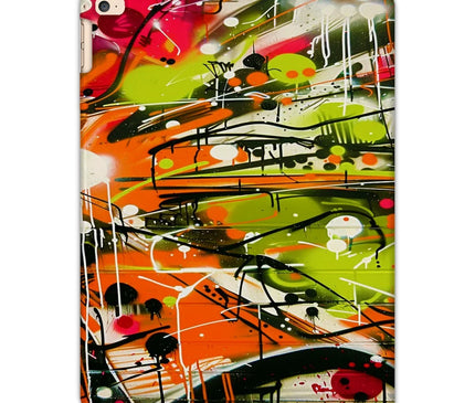 Neon Splatter Symphony: Urban Graffiti Art Tablet Cases - D'Sare