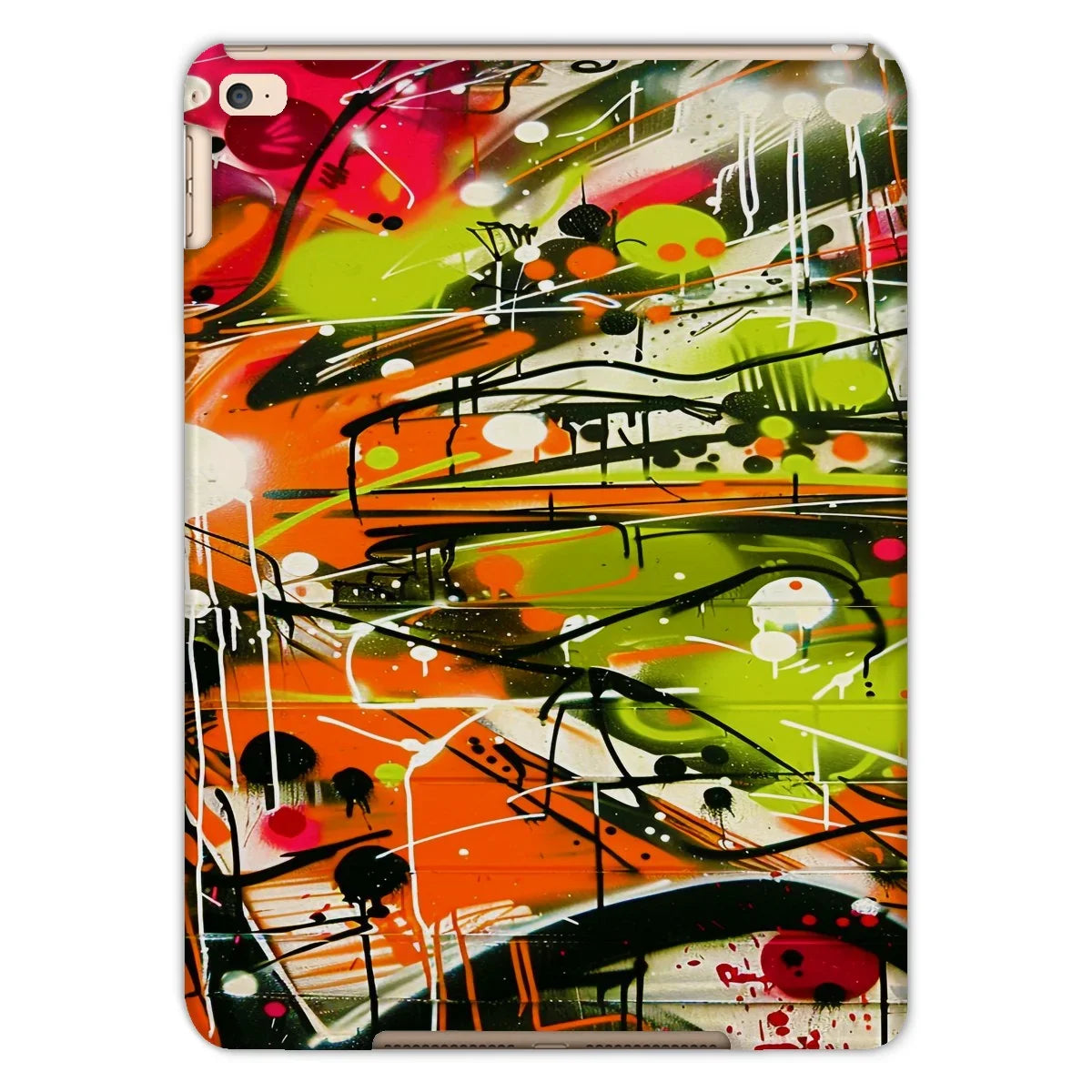 Neon Splatter Symphony: Urban Graffiti Art Tablet Cases by Prodigi