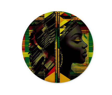 Abstract Red and Green Black Queen Fusion Glass Chopping Board