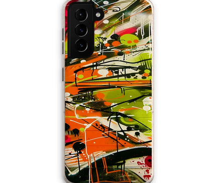 Neon Splatter Symphony: Urban Graffiti Art Eco Phone Case - D'Sare