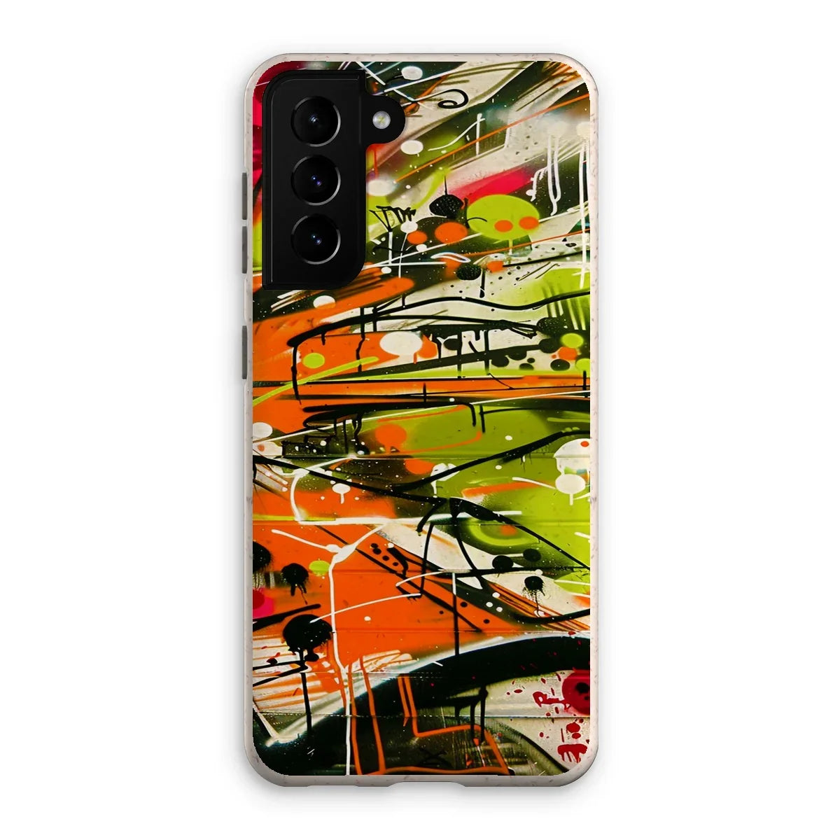 Neon Splatter Symphony: Urban Graffiti Art Eco Phone Case - D'Sare