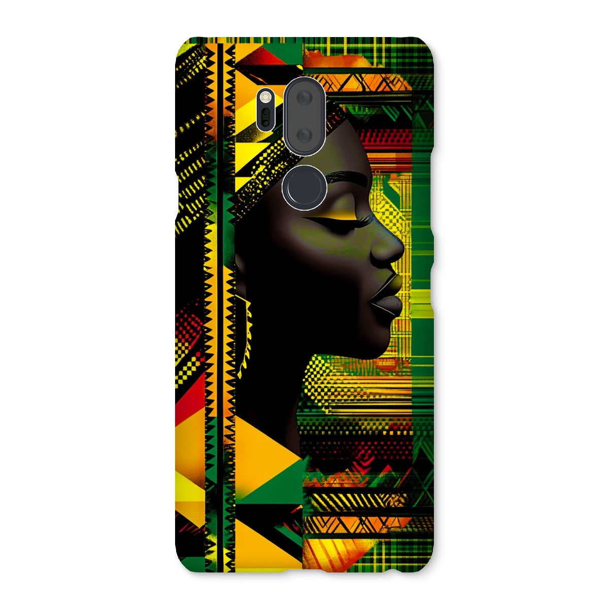 Abstract Red and Green Black Queen Fusion Snap Phone Case