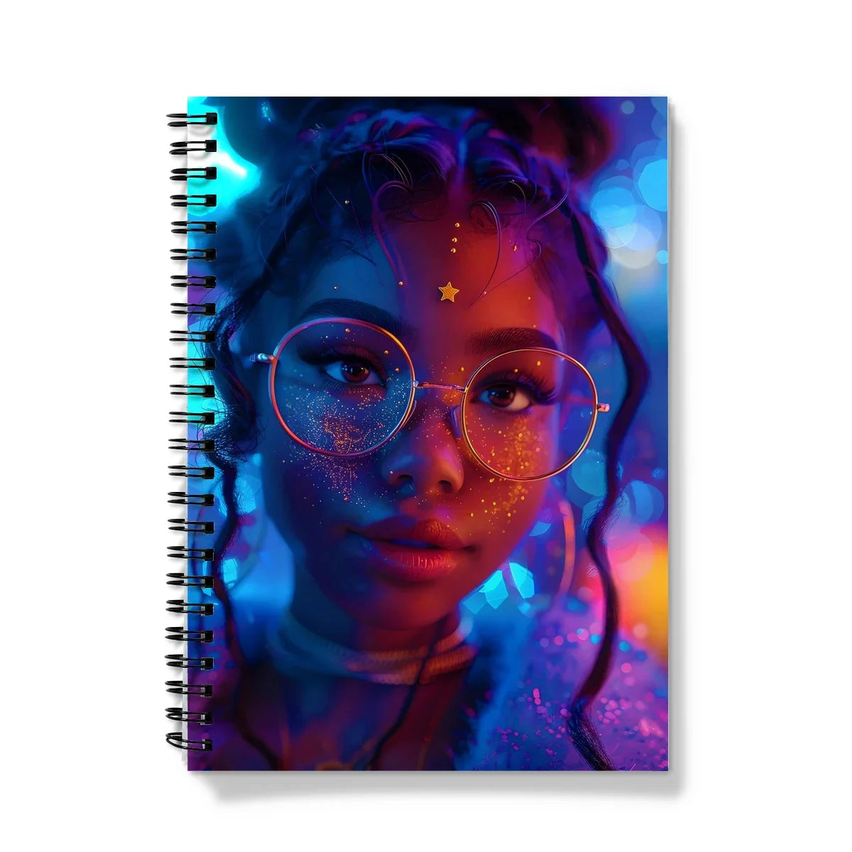 Black Girl Magic Stardust Cosmic Vibe| Black Woman Magic  Notebook - D'Sare