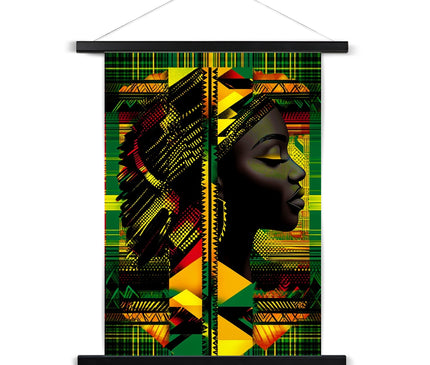 Red and Green Black Queen Fusion Fine Art Print with Hanger