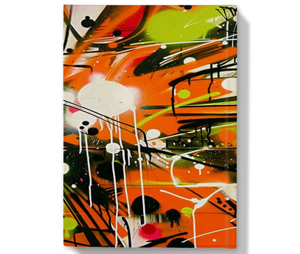 Neon Splatter Symphony: Urban Graffiti Art Hardback Journal - D'Sare