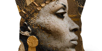 Afrocentric Golden Empress Cushion by Prodigi