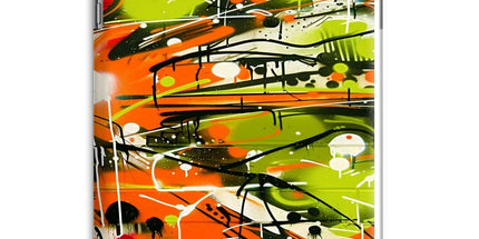 Neon Splatter Symphony: Urban Graffiti Art Tablet Cases by Prodigi