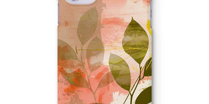 Peach Golden Leafy Escape Snap Phone Case by Prodigi