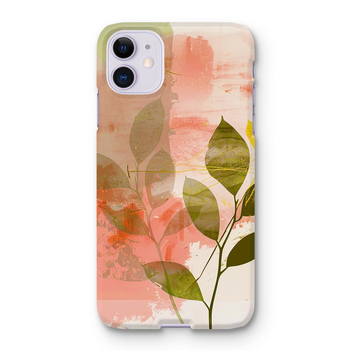 Peach Golden Leafy Escape  Snap Phone Case - D'Sare