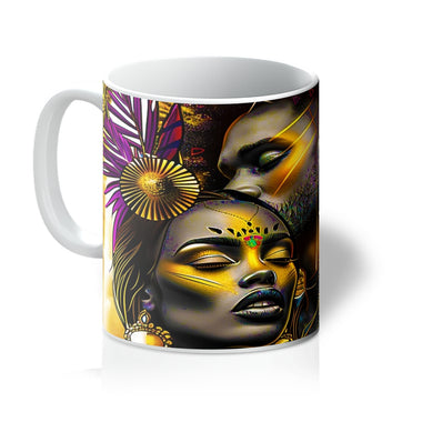 Golden Embrace Majestic Love Waterfall Mug - D'Sare