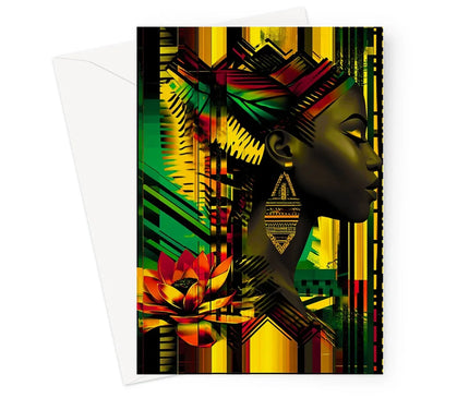 African Print Empress  Greeting Card - D'Sare