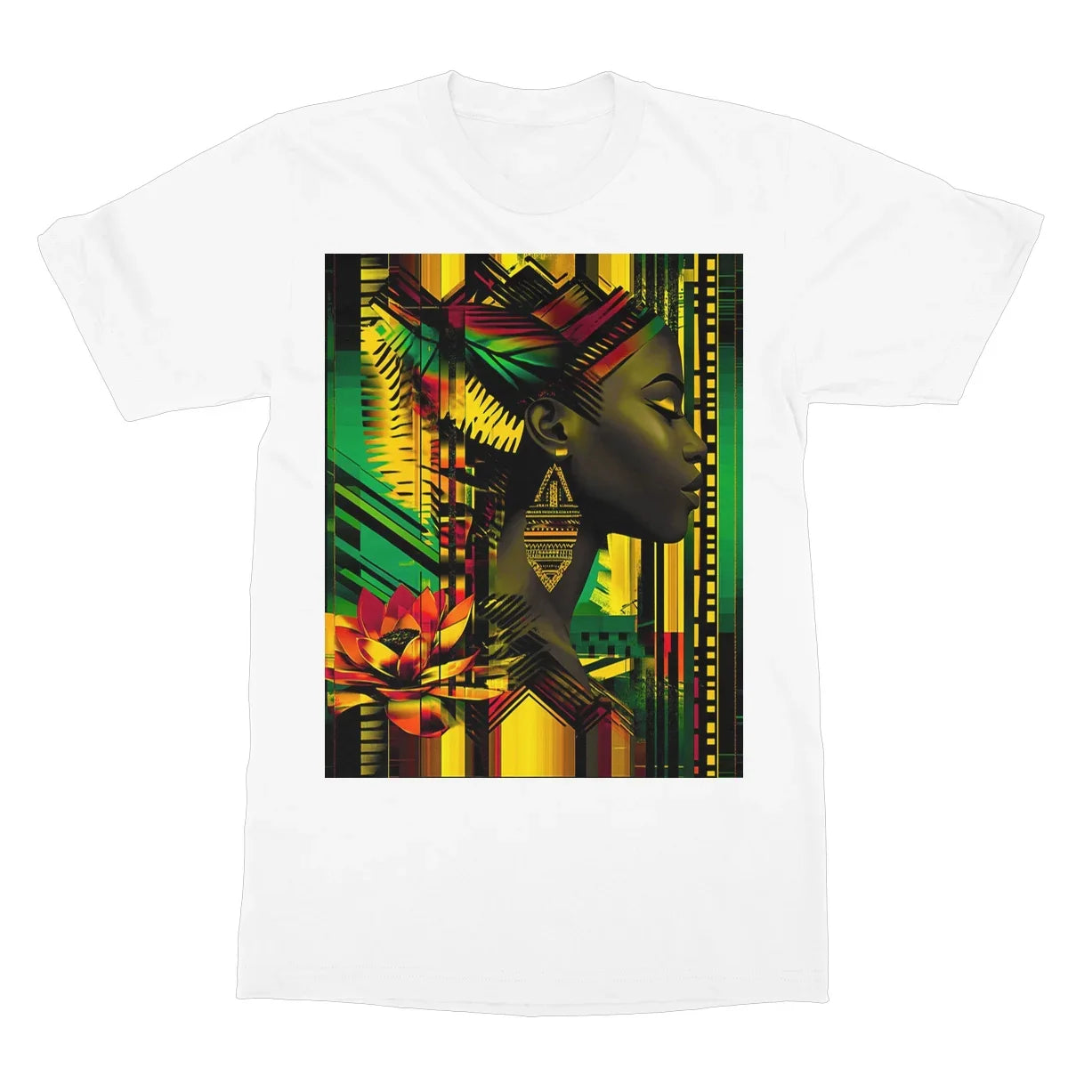 African Print Empress  Softstyle T-Shirt - D'Sare