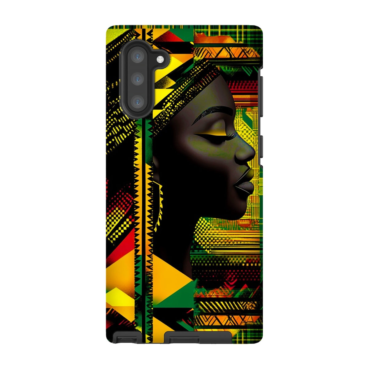 Abstract Red and Green Black Queen Fusion Tough Phone Case