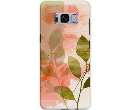 Peach Golden Leafy Escape 06 Tough Eclectic Art Phone Case - D'Sare